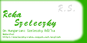 reka szeleczky business card